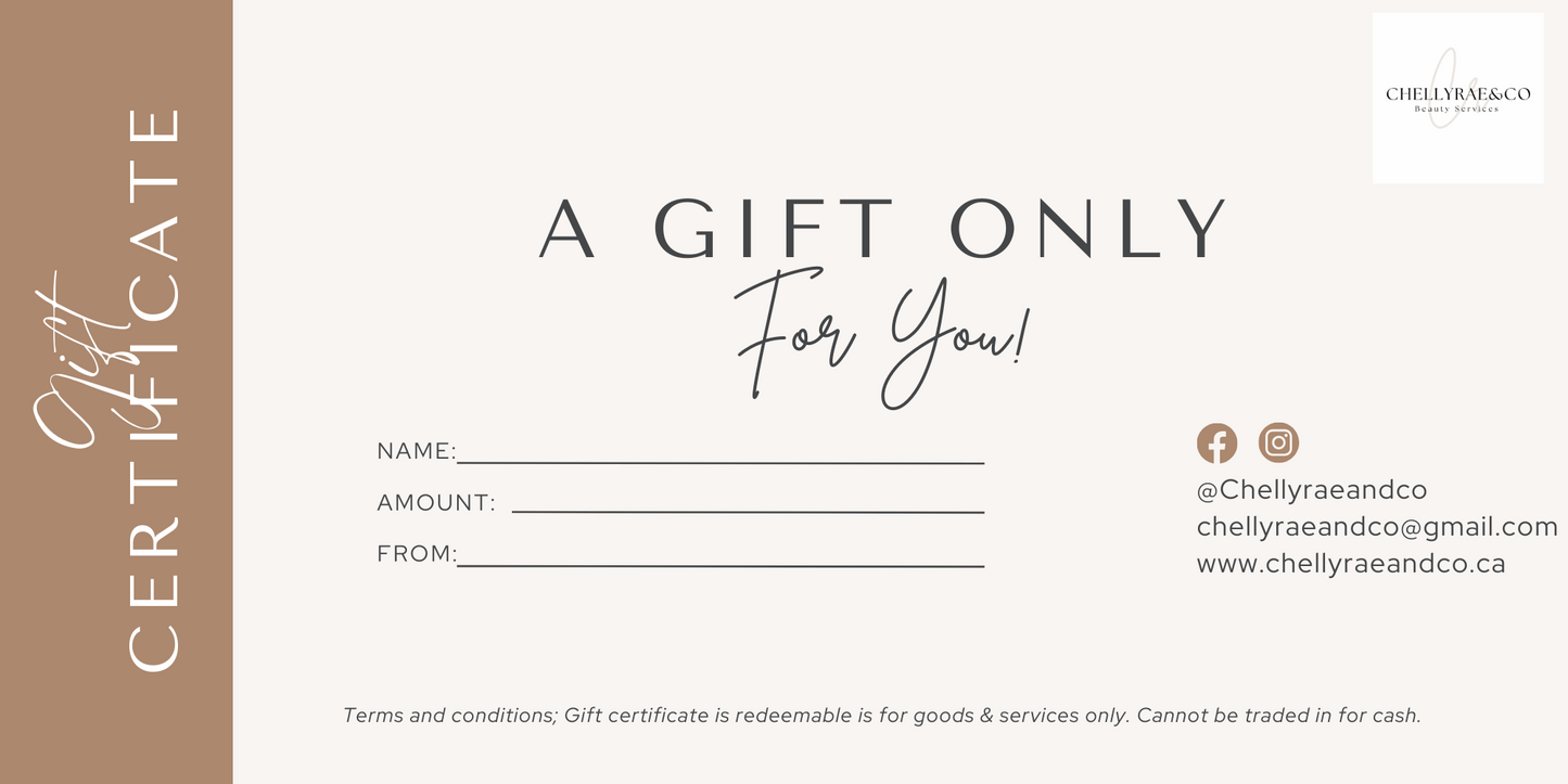 ChellyRae&Co Gift Certificate